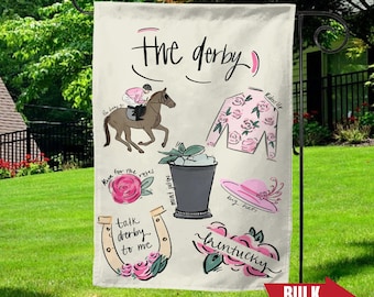 Derby Vibes Garden Flag/Go Baby Go Garden Flag/Kentucky Derby Flag/Talk Derby To Me/2024 Derby Flag/Derby Hot/Derby Vibes Flag OGRR37