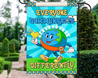 Autism Awareness Garden Flag/Embrace Neurodiversity/Autism Awareness Yard House Flag/Autism Garden Flag/Awareness Flag OGQT58