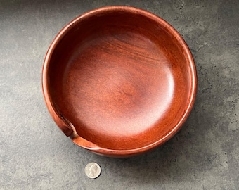 Large 8-Inch Wooden Yarn Bowl - Mango Wood for Knitting, Crochet, Yarn Cakes & Skeins Holder