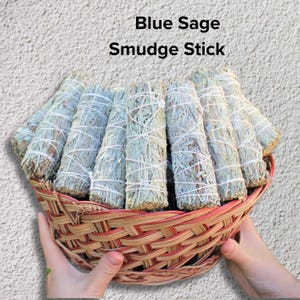 5-Pack Blue Sage Smudge Sticks | Fresh Herbal Cleansing Wands