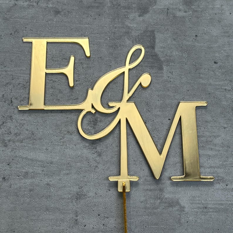Buchstaben, Letters, Initials, caketopper, tortendeko, cakedeko, nişan deko, verspiegelt, hochzeit, verlobung , initialen, anfangsbuchstabe