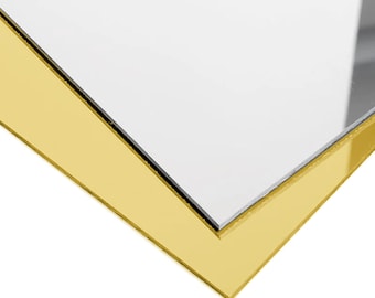 Gold & Silber acrylspiegel, Spiegel Acrylic Sheet, Laser schneiden und garvieren geegenet, laser cut, DIY