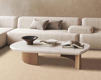 Beige Natural New Zealand Wool Rug – Custom Size - Textured Massage Feel, Medium-Soft Area Carpet, Eco-Friendly Floor Mat