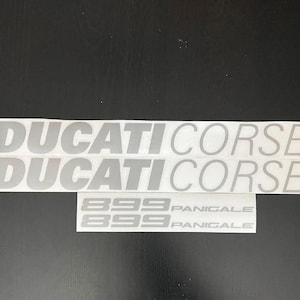 Calcomanías adhesivas para DUCATI CORSE y 899 Panigale para tanques de combustible de motocicletas, protectores de cárter de motocicletas, rojo, blanco y plata