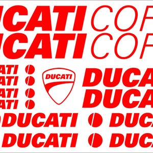 Juego de calcomanías y pegatinas para DUCATI CORSE, kit de carenado para Monster Panigale, emblema con logotipo para casco de motocicleta, tanque de combustible y protector de cárter de motocicleta