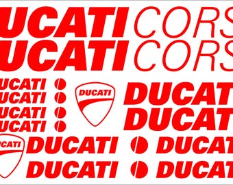 Ducati Corse-stickerset: Oracal-vinylstickers voor motorfiets