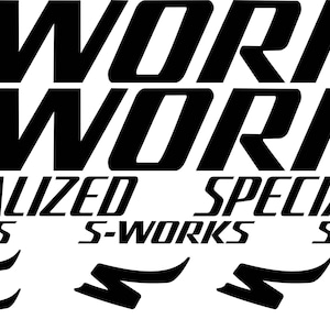 S-works decals stickers iridescent chrome specialized frame vinyl bike oil slick