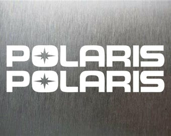 Adesivi Polaris Decals: motoslitta, auto, computer portatile - 2 pezzi