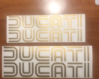 Adesivi Ducati retrò: set da 4 pezzi, decalcomanie per moto