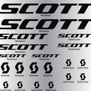 Zestaw naklejek Scott na rower Rama rowerowa Scott sportowy kask narciarski