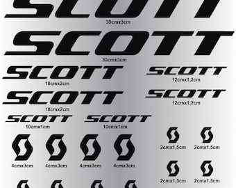 Juego de pegatinas Scott para cuadro de bicicleta, casco de esquí deportivo Scott