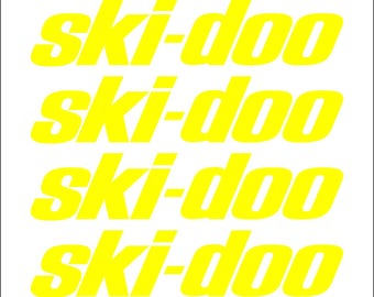 4 calcomanías SKI-DOO para motos de nieve, gráficos de vinilo, logotipo, casco de nieve, guardabarros
