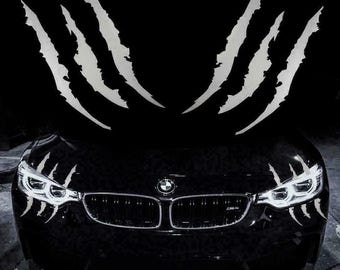 Monster Claw Scratch Decal Sticker voor autokoplamp Decor tuning autobumper raamkap