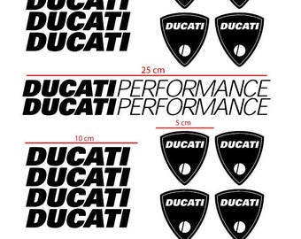 Decalcomanie Ducati Corse: adesivi in vinile Oracal per moto, auto, casco