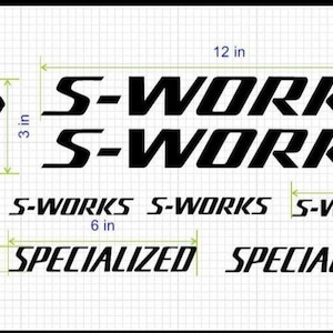 11x specialized s-works stickers decals vinyl frame bicycle mtb road bike black white red matte gold silver