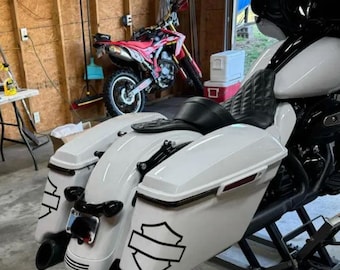2x Satteltaschen-Logo-Aufkleber für Motorradhelm, Sportster, Benzintank, Autoscheibe, Harley-Davidson, Harley-Davidson-Schild