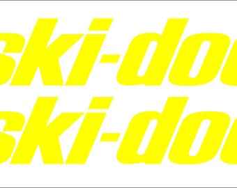 2 calcomanías SKI-DOO para motos de nieve, gráficos de vinilo, logotipo, casco de nieve, guardabarros