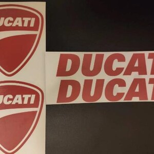 4pcs Ducati logo stickers decals for bike Helmet fuel tanks motorcycle belly pan car windows bumpers
