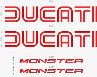 Juego de calcomanías y pegatinas para motocicleta Ducati Monster, vinilo con el logotipo del tanque de combustible, nuevo