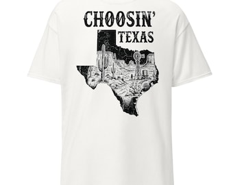 Texas Landschaft T-Shirt, Western Wüste Grafik T-Shirt, Country State Pride Top