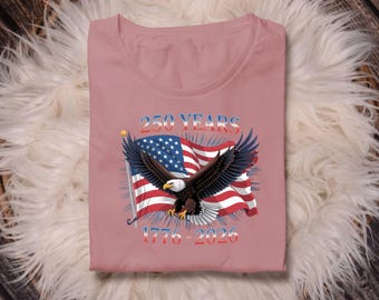 USA Semiquincentennial T-Shirt, Patriotisches Adler-Flaggen-T-Shirt, 1776-2026 Jubiläums-Shirt
