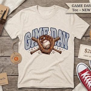 t-shirt vintage Baseball Game Day, chemise classique à motif de stade de baseball