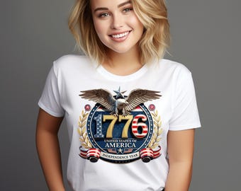USA Semiquincentennial T-Shirt, Patriotic Eagle Liberty Bell Tee, Vintage 1776 Amerika