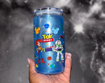Toy Story Snowglobe Tumbler – Buzz & Woody Disney Cup, 16oz