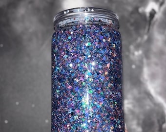 16oz Glitter Snow Globe Tumbler: Suspended Flow Acrylic Cup