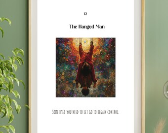 The Hanged Man Tarot Print | Spiritual Feminine Art (Digital Download)