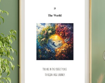 The World Tarot Card Print | Feminine Spiritual Art (Digital Download)
