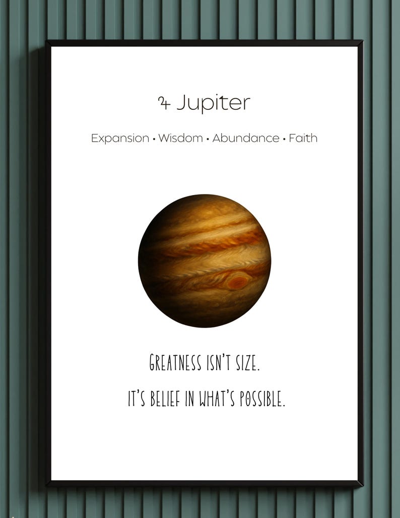 Jupiter Planet Print | Astrology Tarot Wall Art (digital Download) - Etsy