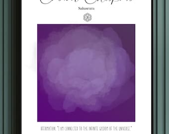 Crown Chakra Art Print | Spiritual Home Decor (Digital Download)