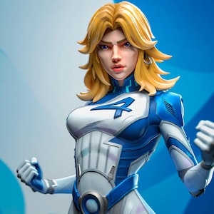 Force-Field Wielder Resin Figure | 1:12 Scale Unpainted Superhero-Inspired Model Kit | Dynamic Female Hero Statue