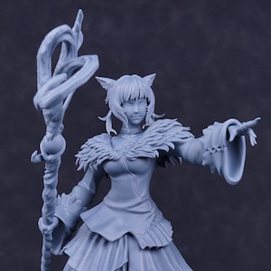 Mystic Sorceress 1/7 Scale Resin Statue | Fantasy Mage Girl 3D Print Model Kit | Unpainted Figurine for Painting & Display