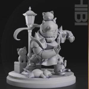 Alphonse Elric 3D Printed Figure | Fullmetal Alchemist Alphonse Statue | DIY Painting Kit | Custom Alphonse Model | FMA Fan Art Collectible