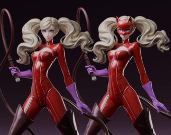 Unpainted Red-Clad Phantom Thief Resin Figure: Anime-Inspired Model Kit
