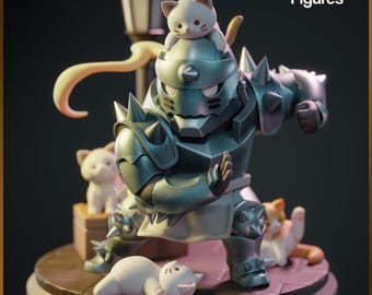 Alphonse Elric 3D Printed Figure: Fullmetal Alchemist Fan Art, DIY Painting Kit