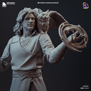 Gale Statue | Baldur’s Gate 3 Wizard Figure | 1/8-1/6 Scale 3D Printed Resin Model Kit | Unpainted/Painted Gale Dekarios