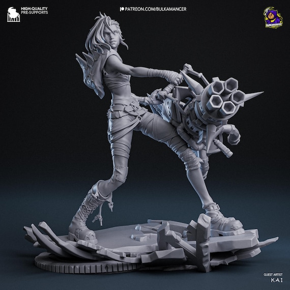 Jinx 3D Printed Figure | Arcane Jinx Collectible | DIY