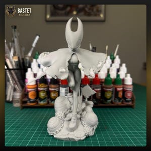 Hornet Figure | Hollow Knight 3D Printed Statue | Silk and Song Resin Model Kit | Indie Game Fan Art Collectible | Unpainted