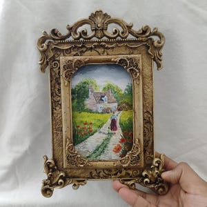 Original cottagecore wall art, English countryside painting, farmhouse wall art, french decor, cottage decor, french country art image 3