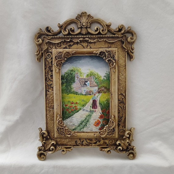 Original  cottagecore wall art, English countryside painting, farmhouse wall art, french decor, cottage decor, french country art
