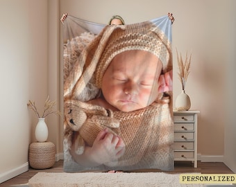 Custom Photo Blanket: Personalized Picture Blanket Christmas Gift, Special Memory Throw Blanket