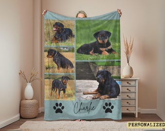 Dog Picture Blanket, Photo Collage Gifts for Him or Her, Family Blanket Friends Custom Gifts, Special Memory Keepsake for Wedding, Birthday