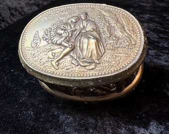 Vintage Trinket/Jewelry Box Silver Metal Tone Made in Japan