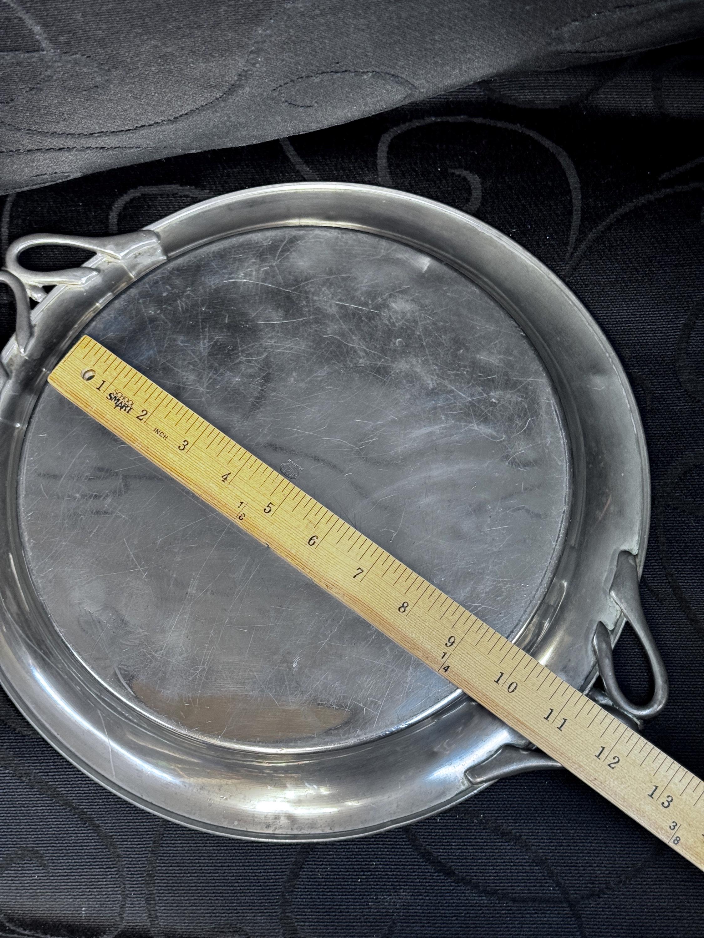 アールヌーボーアンティークラウンドピュータートレイノーブル187