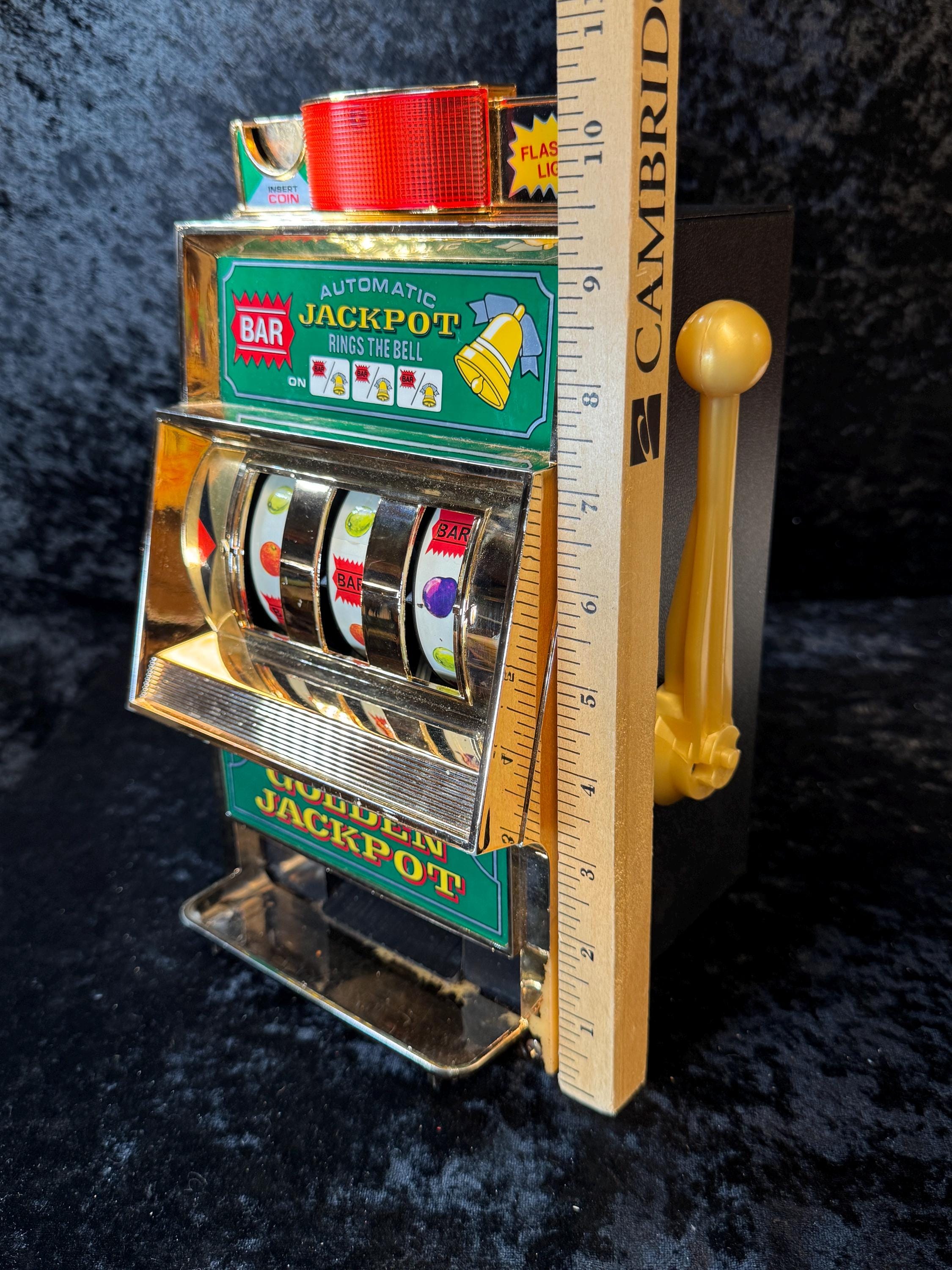 Vintage WACO Golden Jackpot Slot Machine Bank – Mechanical Coin Op