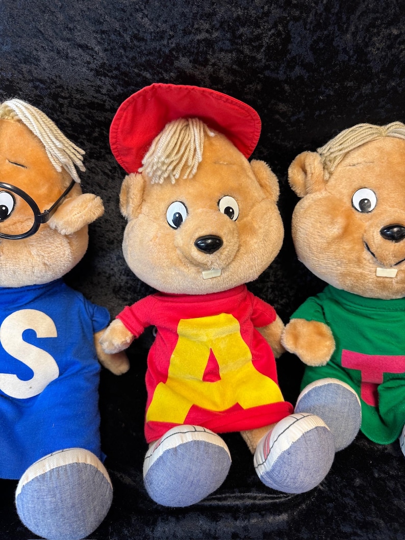 Vintage Talking Chipmunk Plush Set: Alvin, Simon, Theodore - Etsy