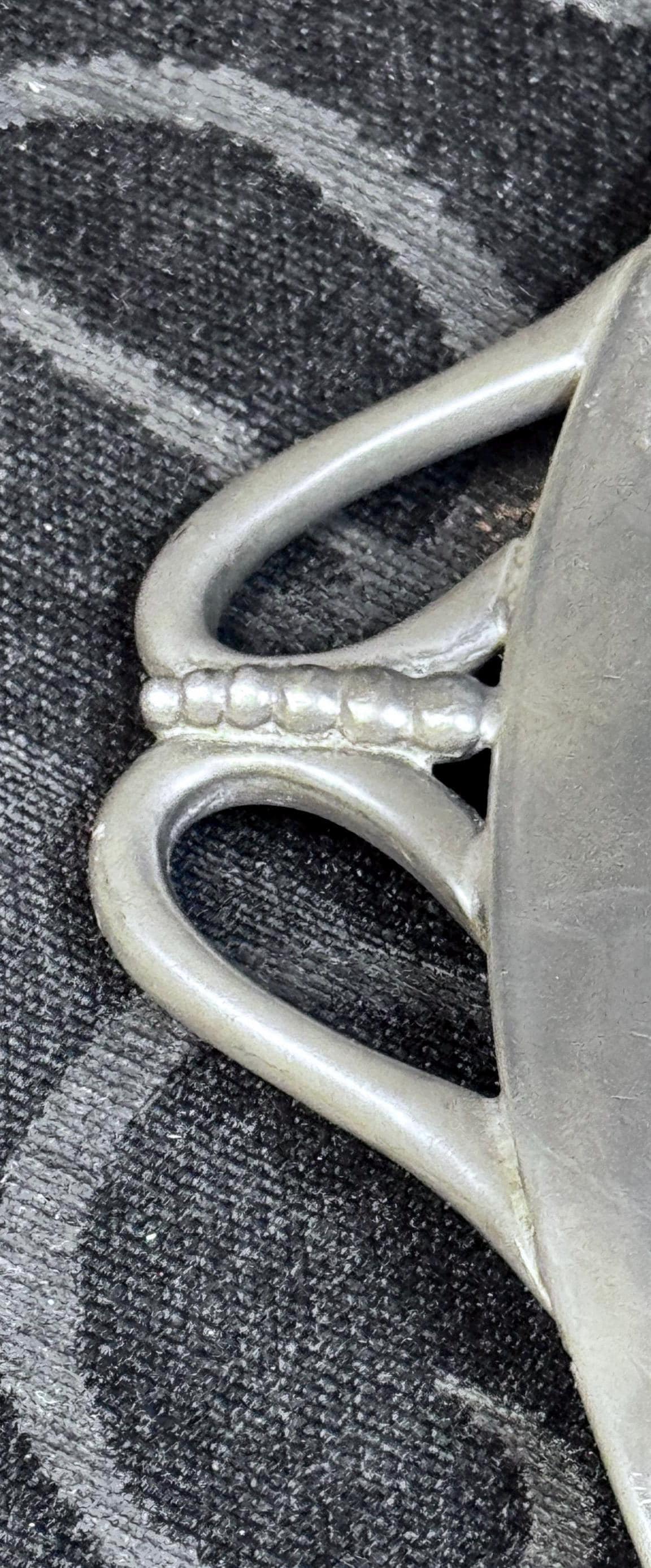 アール・ヌーヴォーデザイン ピュータートレー アールヌーボーアンティークラウンドピュータートレイノーブル187